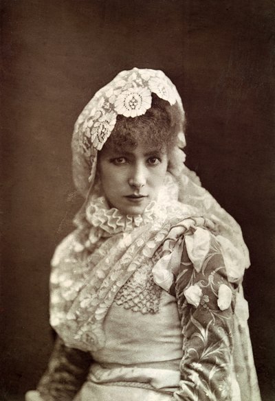 Sarah Bernhardt (1844-1923) en el papel de Marion Delorme en el Teatro Porte Saint-Martin de Nadar